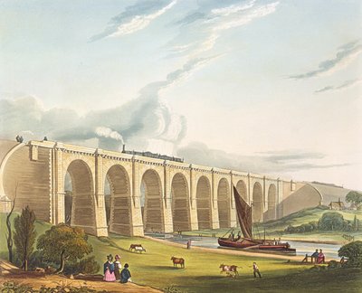 Viaduct across the Sankey Valley, Plate 4 from 